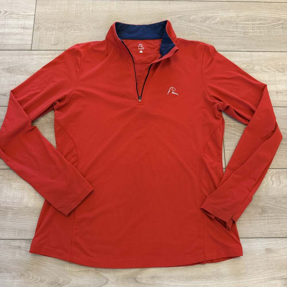 Rhoback Mens M Red Quarter Zip Pullover